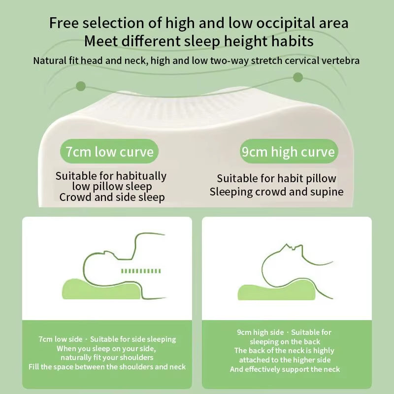 Natural Thai Latex Cervical Pillow with Orthopedic Memory Foam