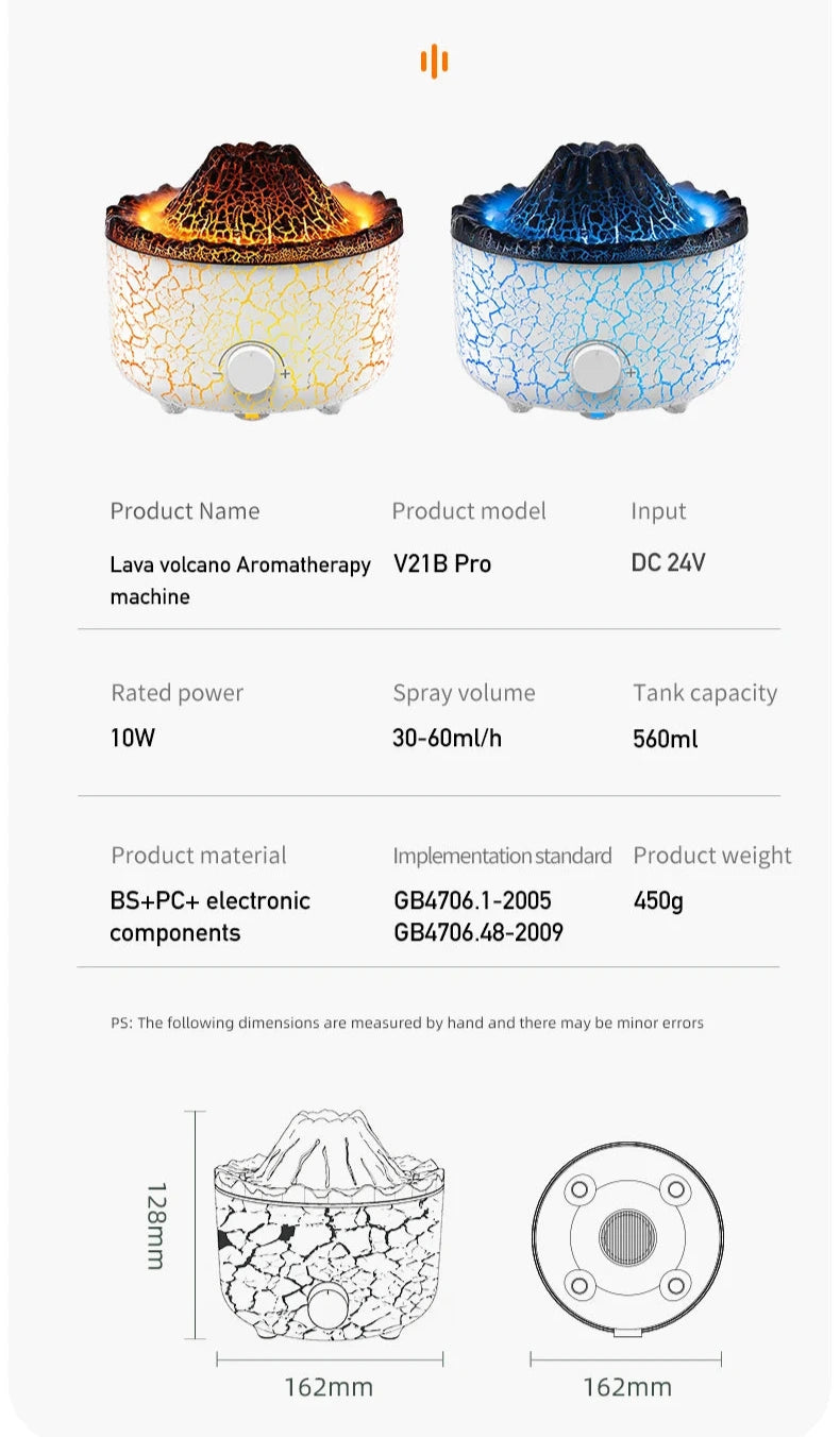 Flame Volcano Aromatherapy Humidifiers & Diffuser