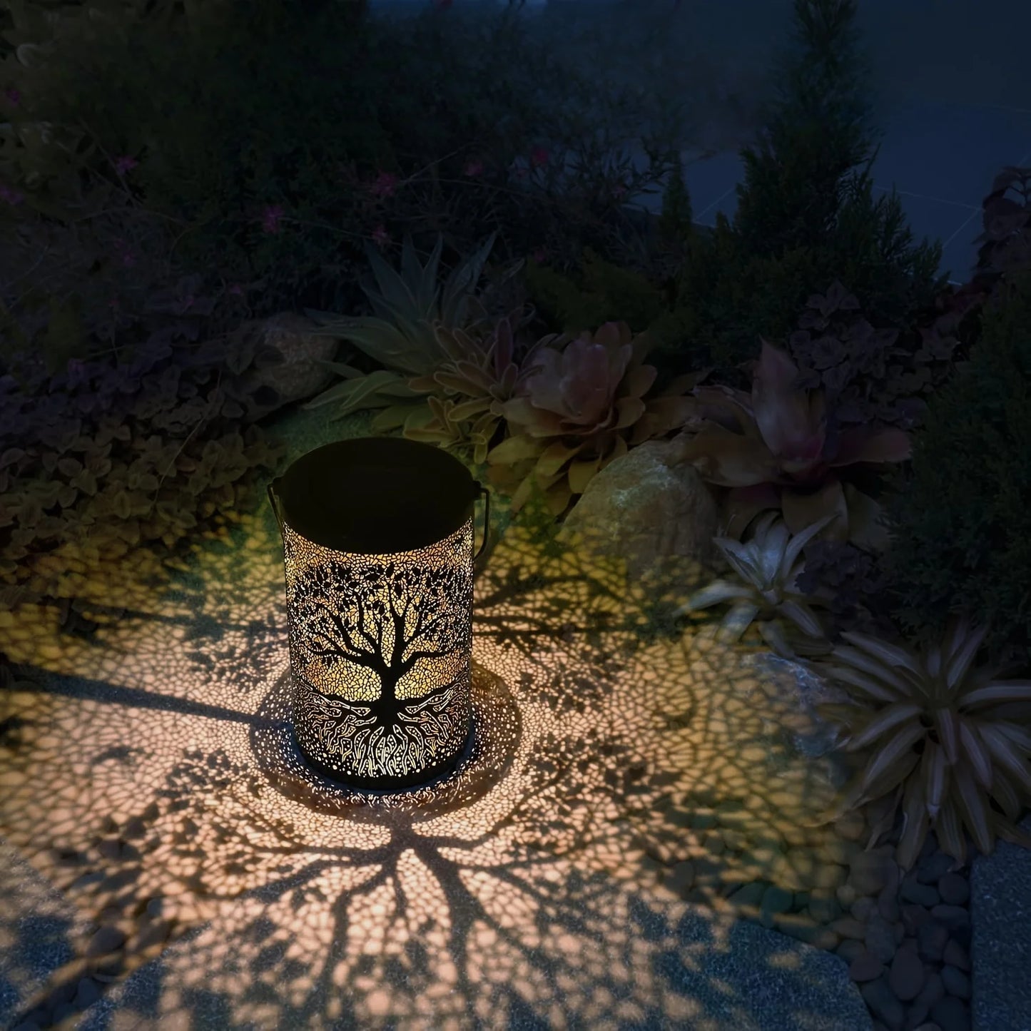 Solar Tree of Life Vintage Lantern