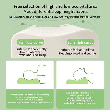  Natural Thai Latex Cervical Pillow with Orthopedic Memory Foam 