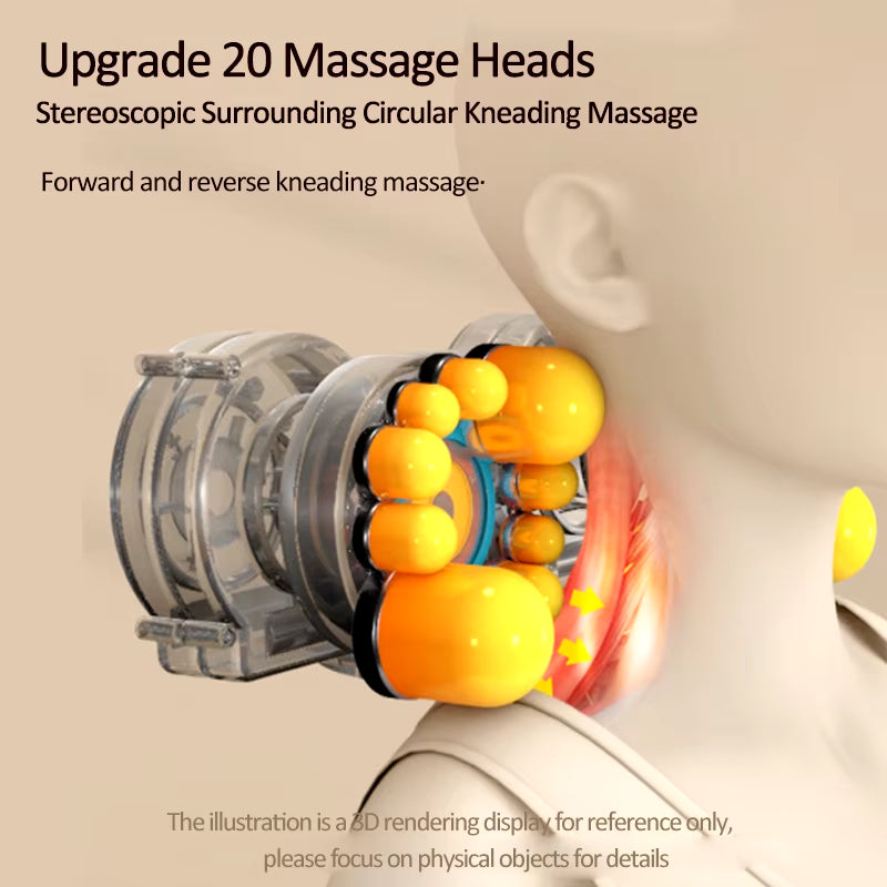 Multifunctional Kneading & Hot Compress Massage Pillow (Neck/Cervical/Waist/Back/Shoulder)