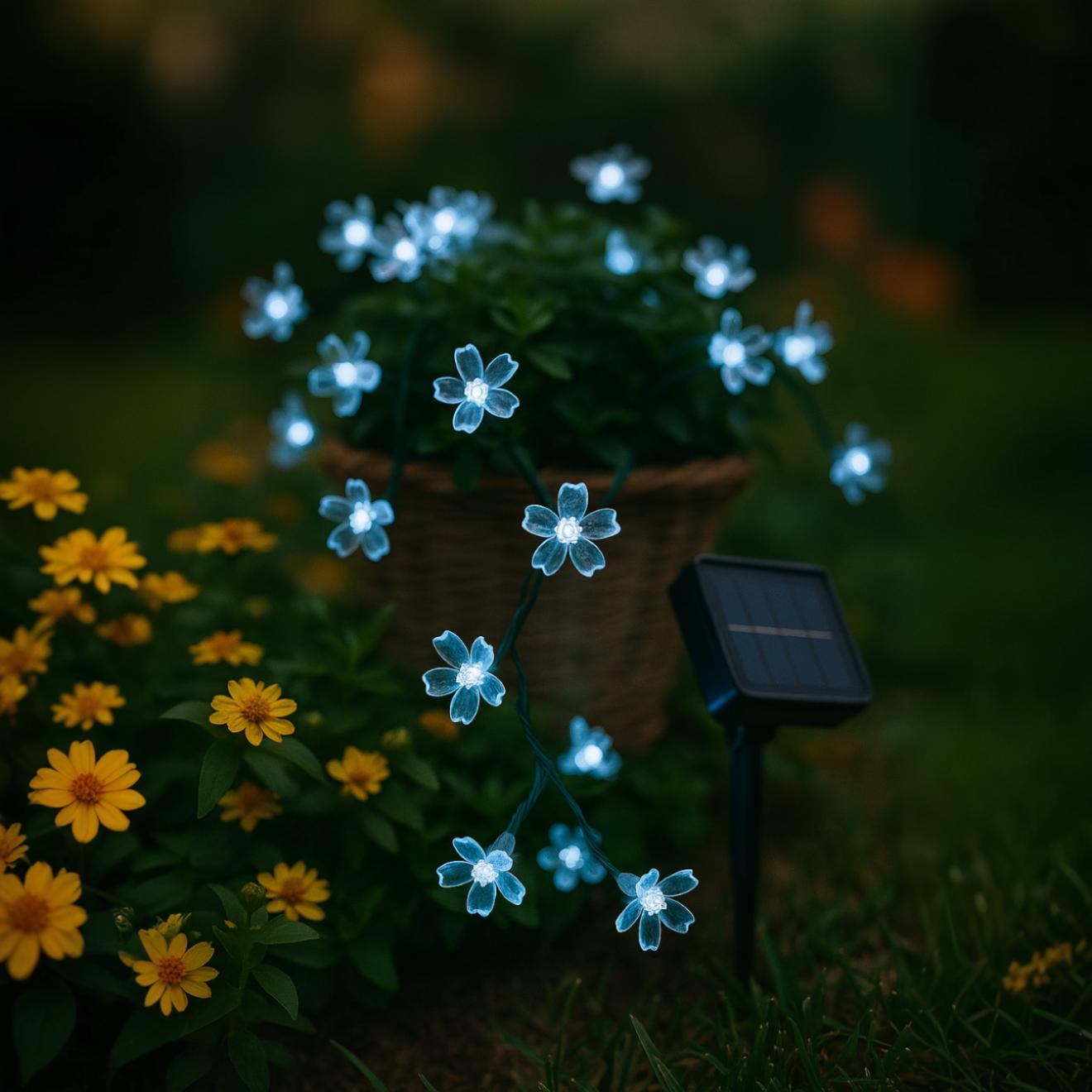 Solar Garden Flowers Lights