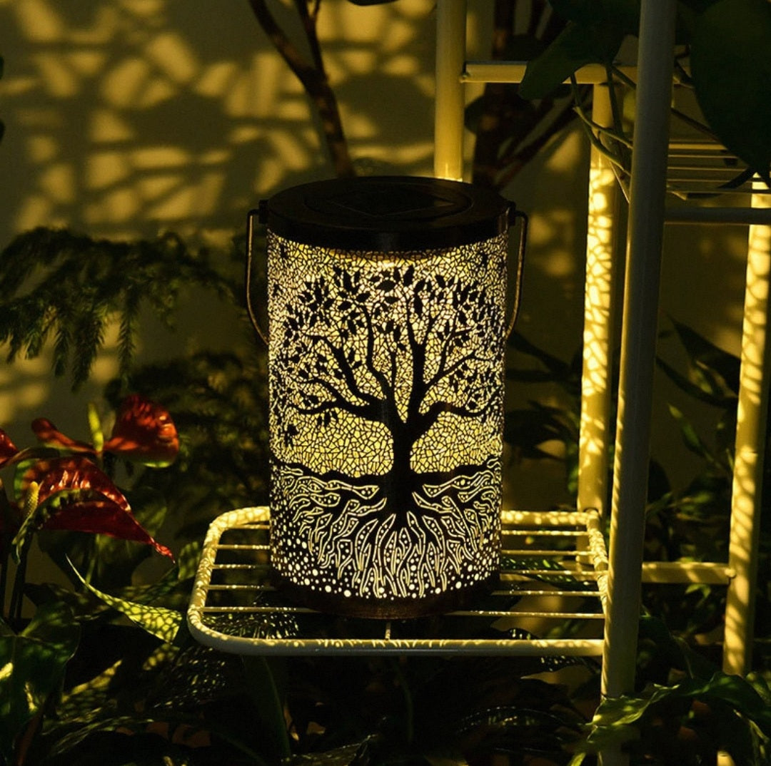 Solar Tree of Life Vintage Lantern