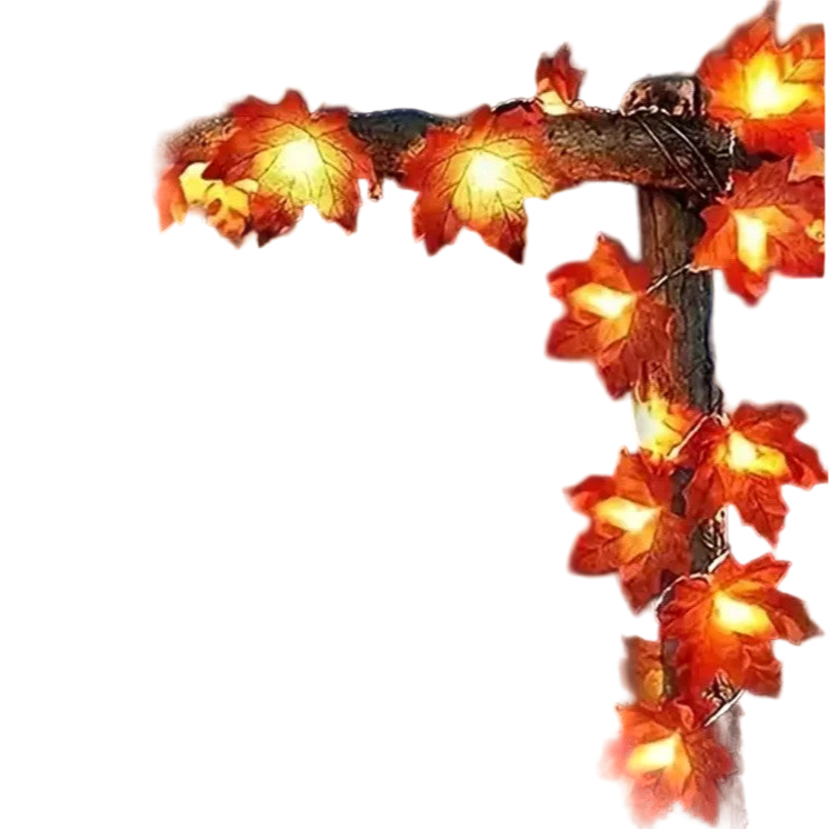 Solar Maple Leaf Light String
