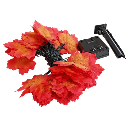 Solar Maple Leaf Light String