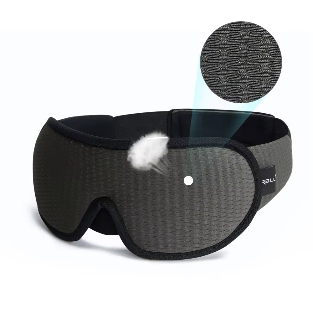 3D Sleep Eye Mask 😴 Light-Blocking & Breathable 😎 Adjustable Padded Blindfold for Travel & Relaxation
