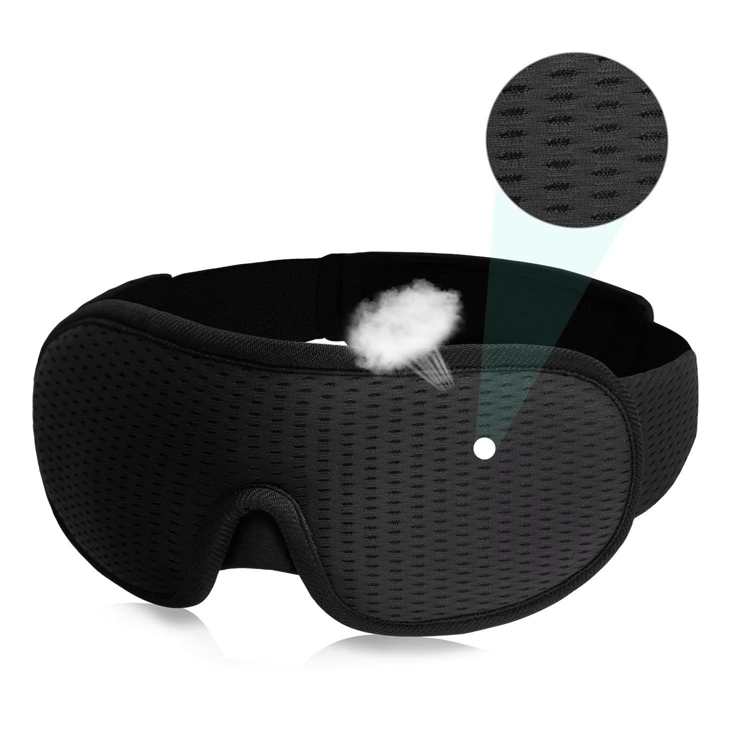 3D Sleep Eye Mask 😴 Light-Blocking & Breathable 😎 Adjustable Padded Blindfold for Travel & Relaxation