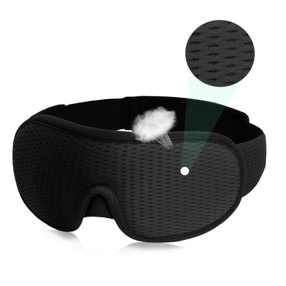 3D Sleep Eye Mask 😴 Light-Blocking & Breathable 😎 Adjustable Padded Blindfold for Travel & Relaxation