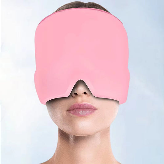 Migraine Ice Head Wrap Reusable Gel Cold Cap for Headache & Puffy Eyes Relief