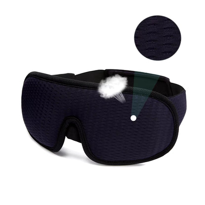 3D Sleep Eye Mask 😴 Light-Blocking & Breathable 😎 Adjustable Padded Blindfold for Travel & Relaxation