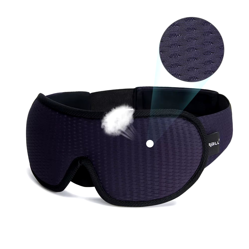 3D Sleep Eye Mask 😴 Light-Blocking & Breathable 😎 Adjustable Padded Blindfold for Travel & Relaxation