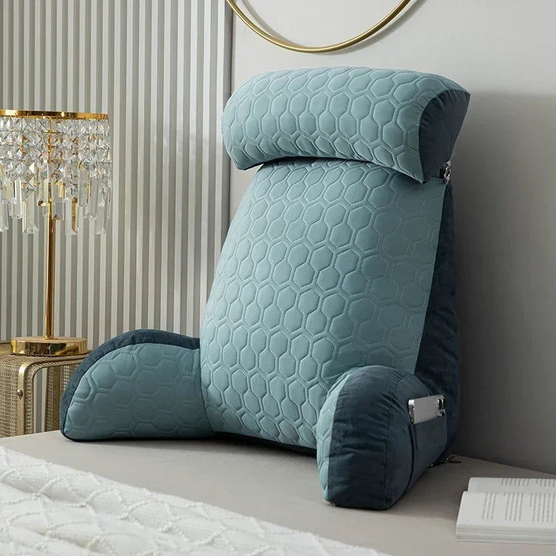 Triangle Reading Pillow, Cooling Latex Cushion Big Wedge Backrest