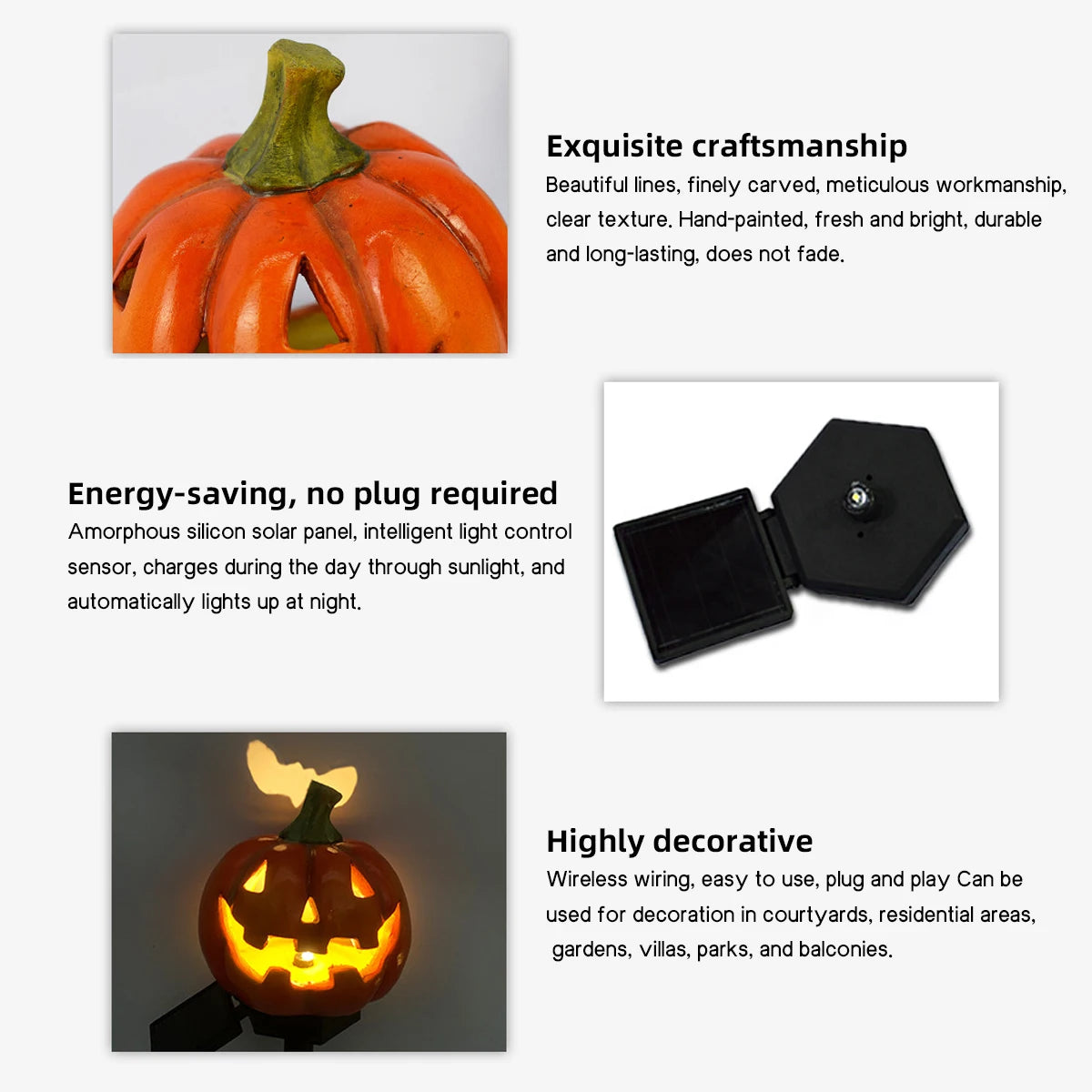 Solar Pumpkin Lantern