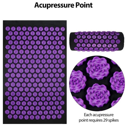 Acupressure Yoga Mat with Spikes Pillow