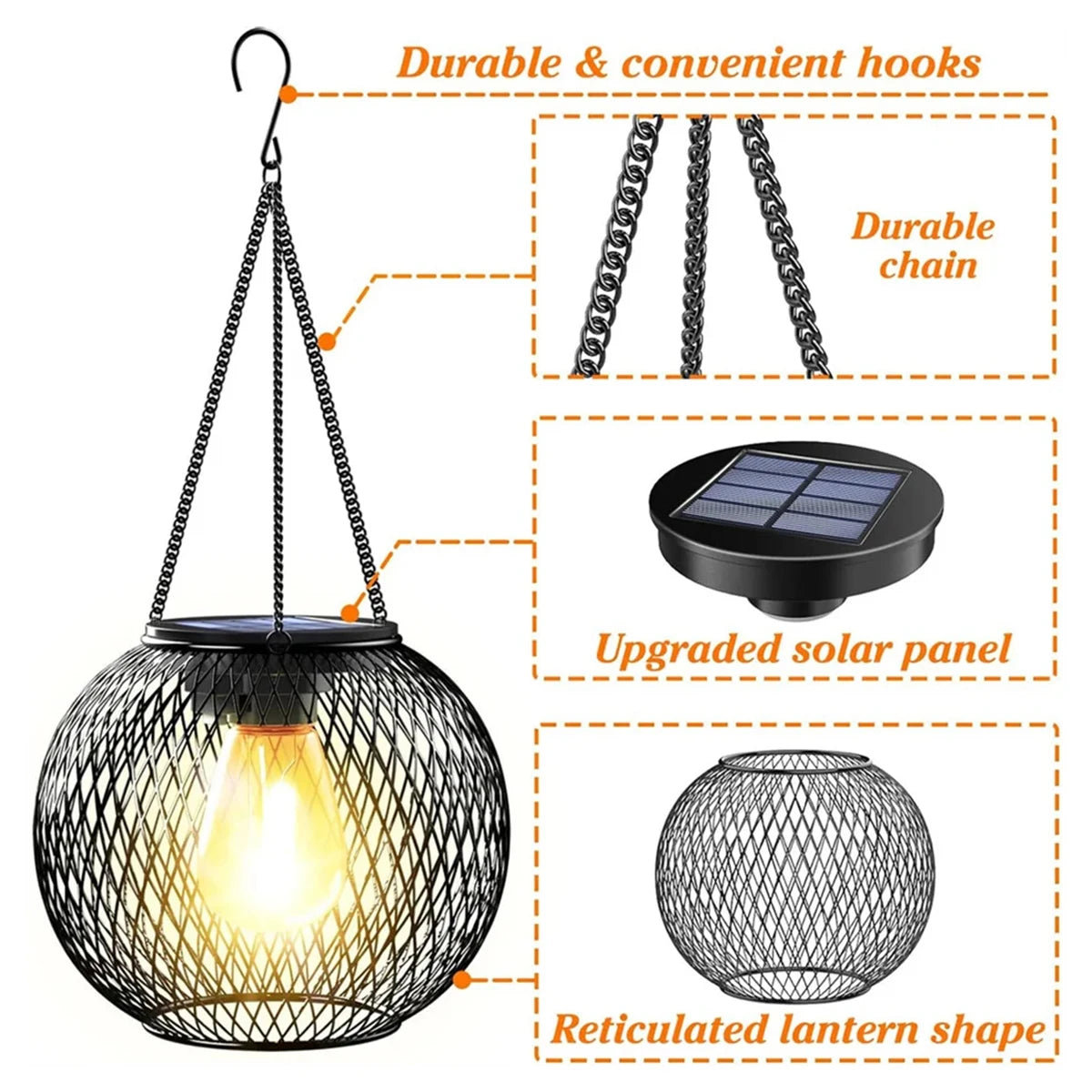 Vintage Solar Hanging Lantern