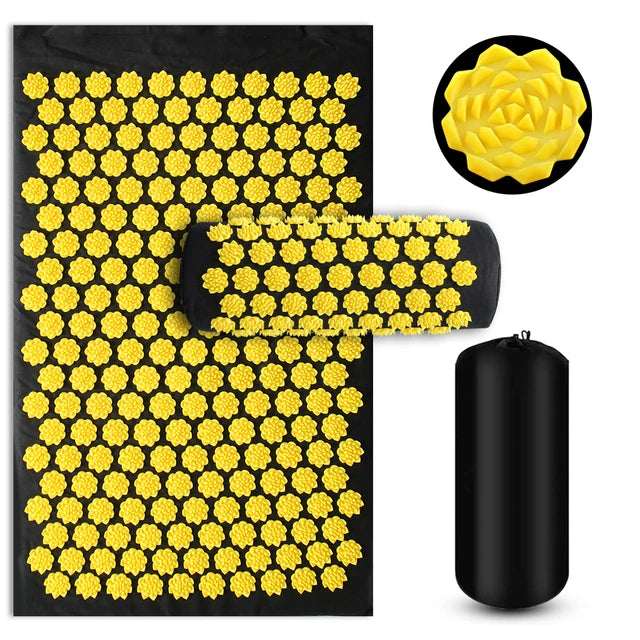 Acupressure Yoga Mat with Spikes Pillow