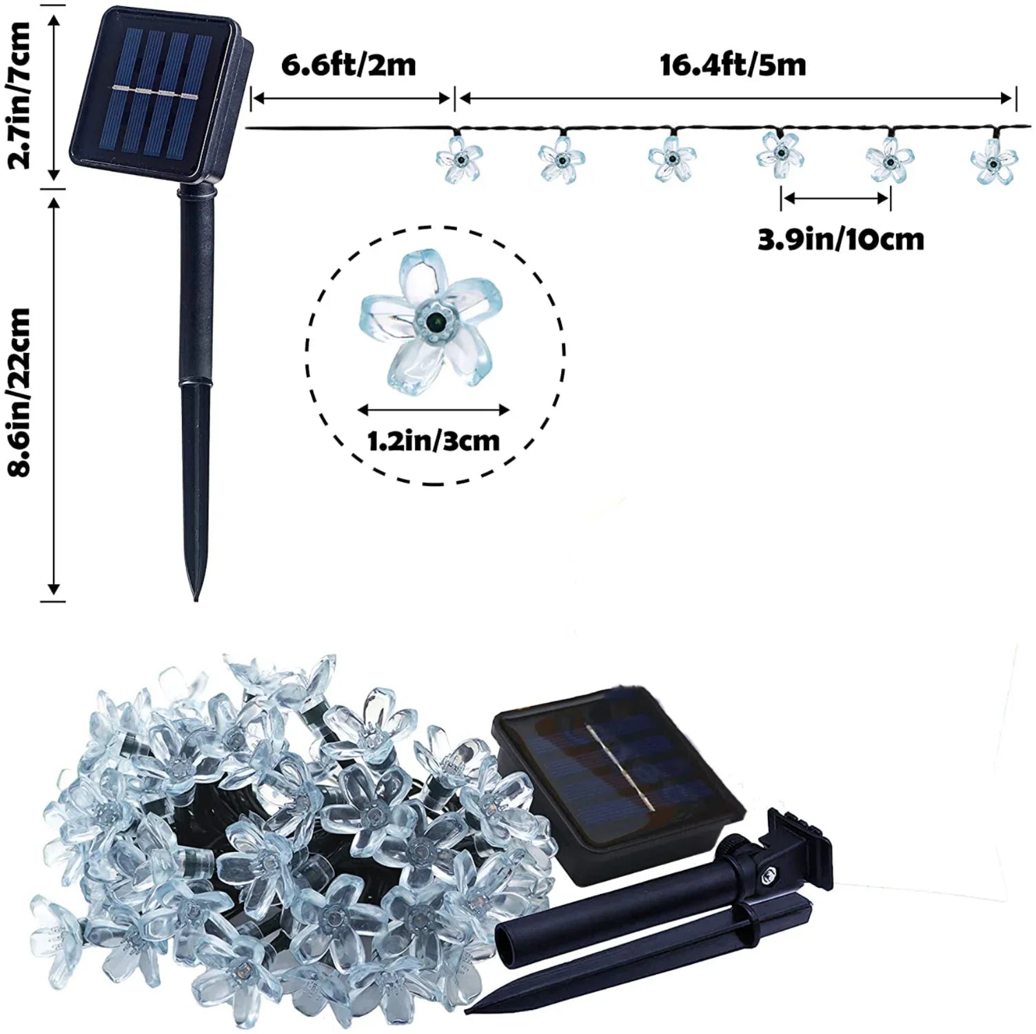 Solar Garden Flowers Lights