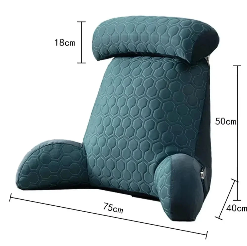 Triangle Reading Pillow, Cooling Latex Cushion Big Wedge Backrest