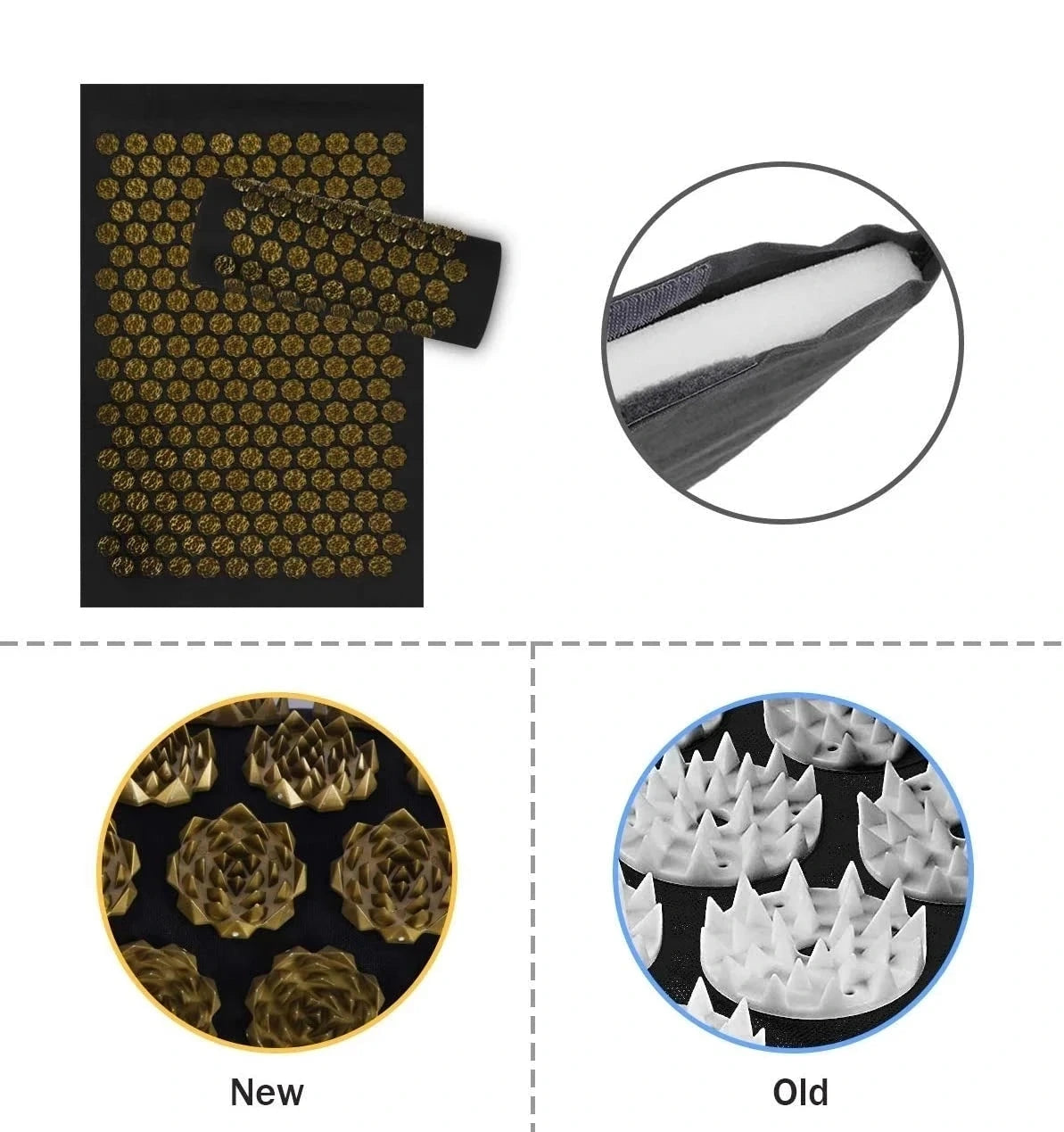 Acupressure Yoga Mat with Spikes Pillow