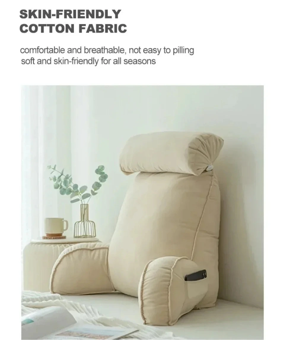 Triangle Backrest Pillow with Cooling Latex Cushion