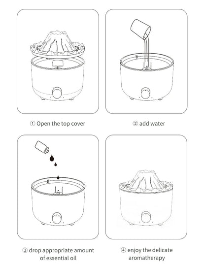Flame Volcano Aromatherapy Humidifiers & Diffuser