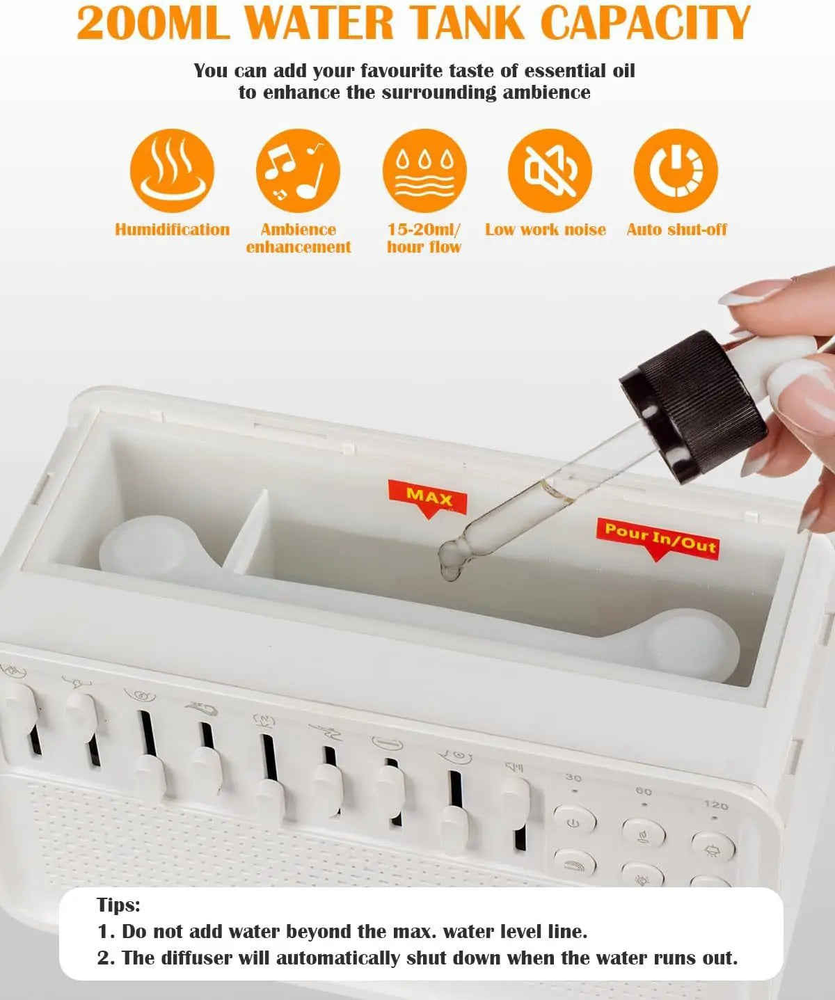 3-in-1 Bluetooth Speaker White Noise Sleep & Humidifier