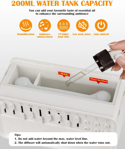 3-in-1 Bluetooth Speaker White Noise Sleep & Humidifier