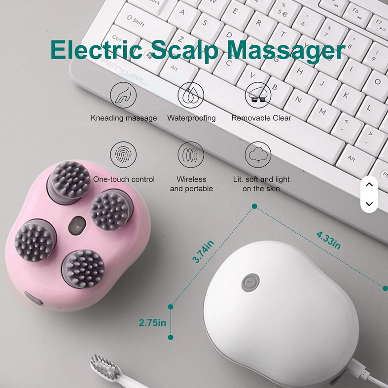 Scalp Massager With Red Light Therapy