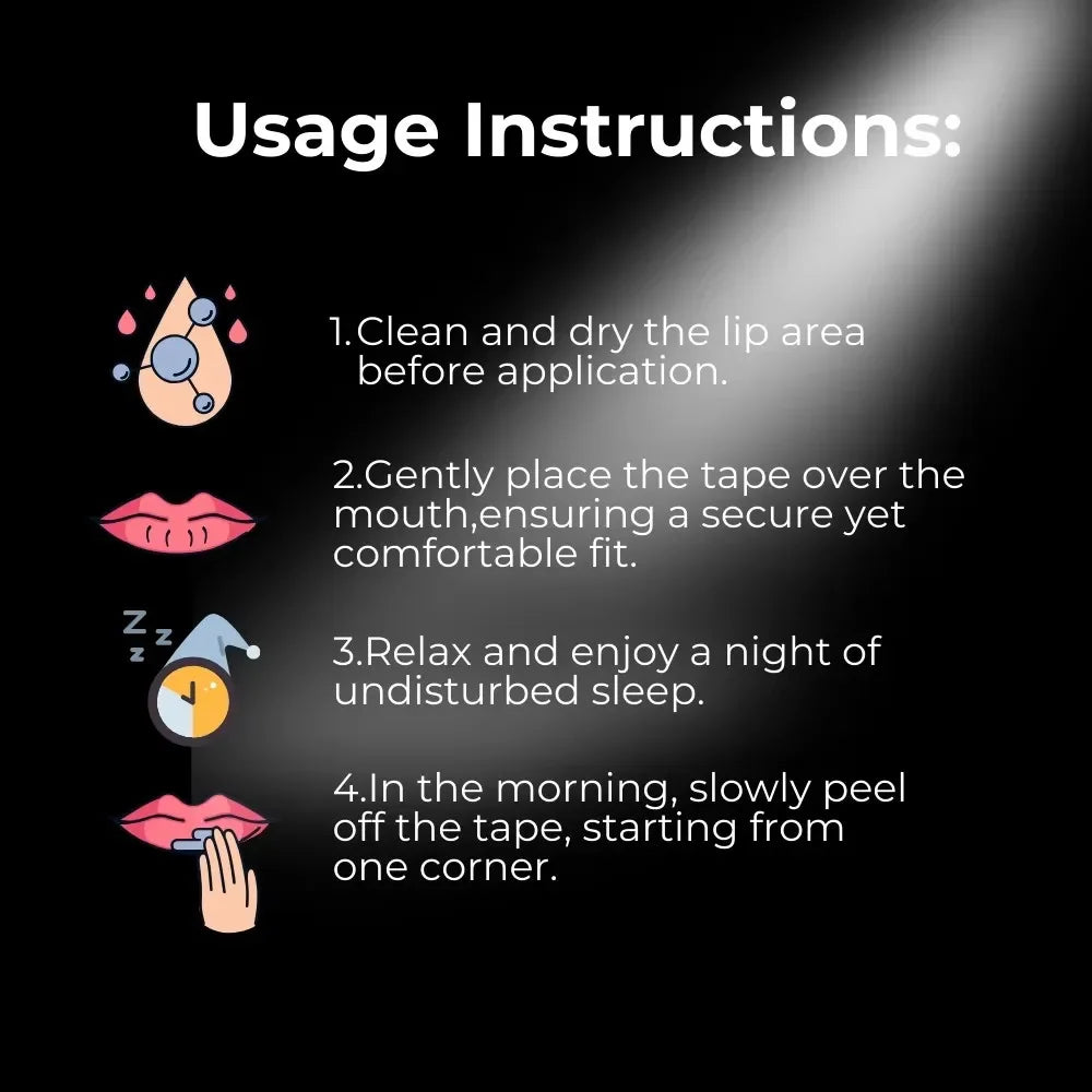  Anti-Snoring Mouth Tape (30PCS) - Hypoallergenic Sleep Strips for Better Breathing, Comfortable & Skin-Friendly 🌙😴