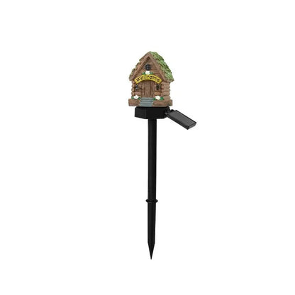 Solar Resin Mushroom House Lantern