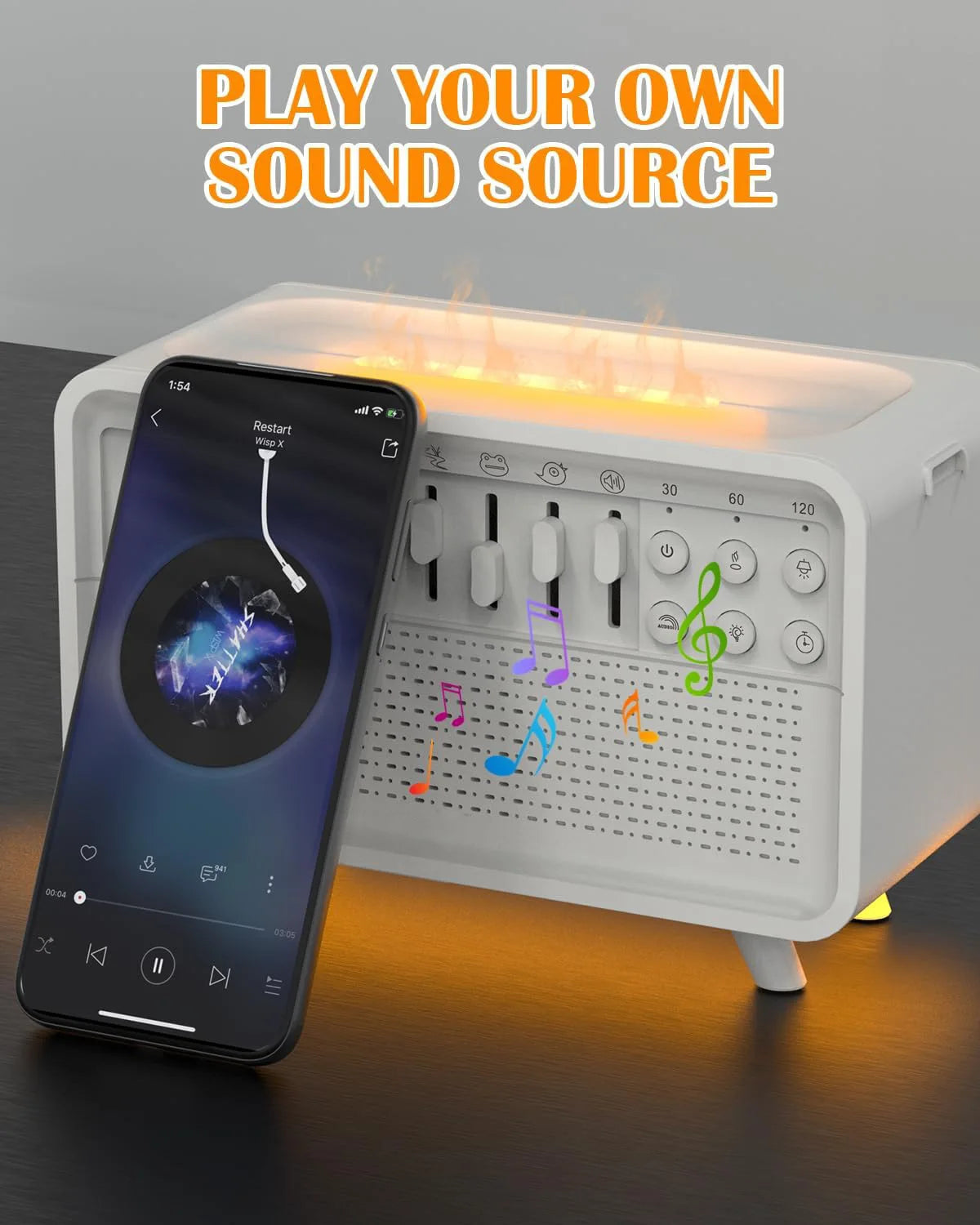 3-in-1 Bluetooth Speaker White Noise Sleep & Humidifier