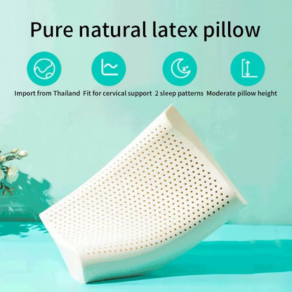  Natural Thai Latex Cervical Pillow with Orthopedic Memory Foam 