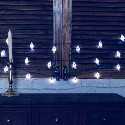 Solar Spooky Ghost String Lights